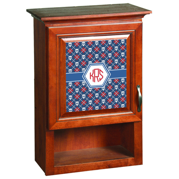 Knitted Argyle & Skulls Wooden Cabinet Decal (Medium)