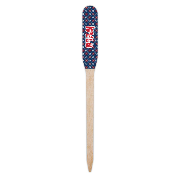 Knitted Argyle & Skulls Wooden Food Pick - Paddle - Single Pick