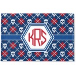 Knitted Argyle & Skulls Woven Mat (Personalized)