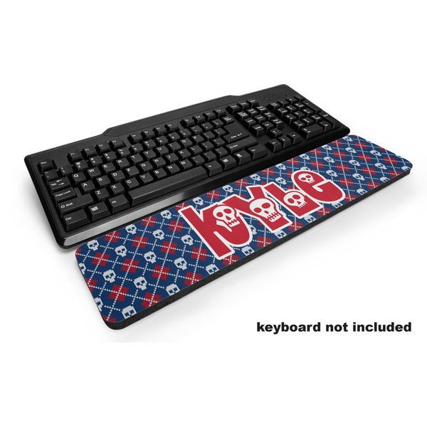Custom Knitted Argyle & Skulls Keyboard Wrist Rest (Personalized)