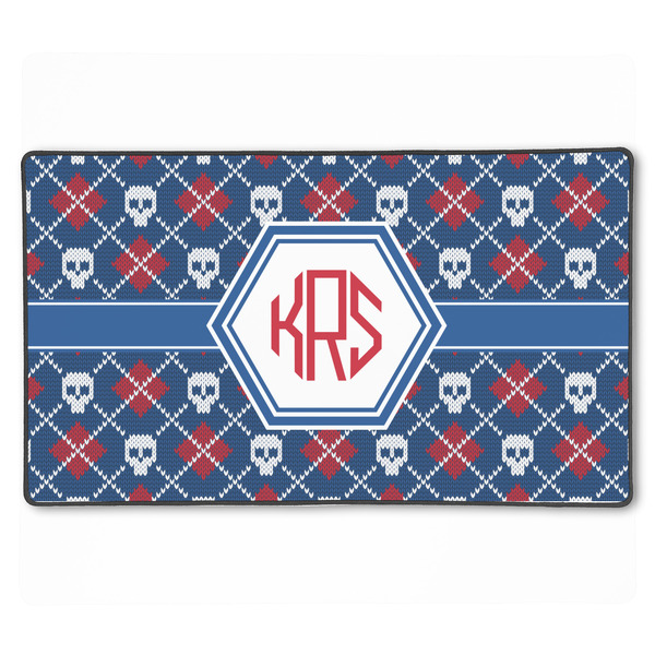 Custom Knitted Argyle & Skulls XXL Gaming Mouse Pad - 24" x 14" (Personalized)
