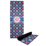 Knitted Argyle & Skulls Yoga Mat (Personalized)