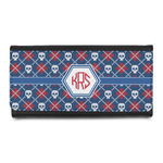 Knitted Argyle & Skulls Leatherette Ladies Wallet (Personalized)