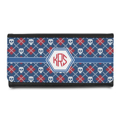 Knitted Argyle & Skulls Leatherette Ladies Wallet (Personalized)
