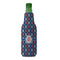 Knitted Argyle & Skulls Zipper Bottle Cooler - FRONT (bottle)