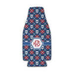 Knitted Argyle & Skulls Zipper Bottle Cooler (Personalized)