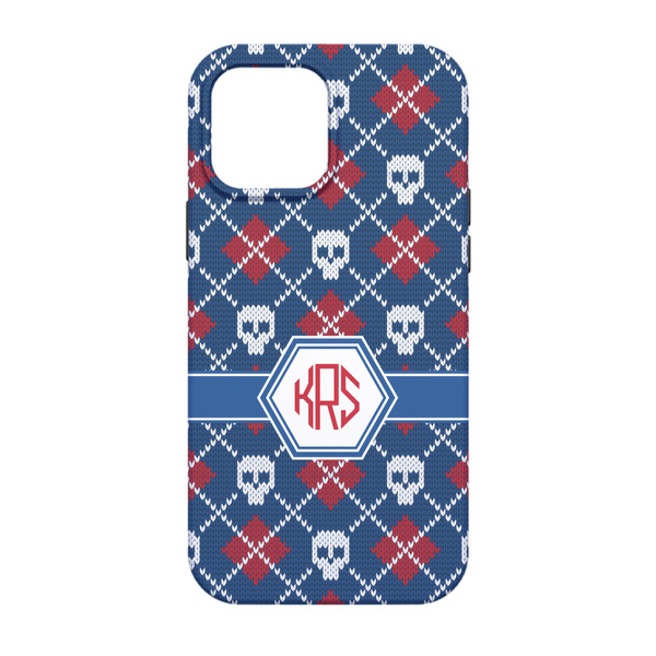 Knitted Argyle & Skulls iPhone 13 Pro Tough Case - Back