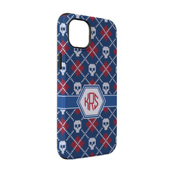 Knitted Argyle & Skulls iPhone Case - Rubber Lined - iPhone 14 (Personalized)