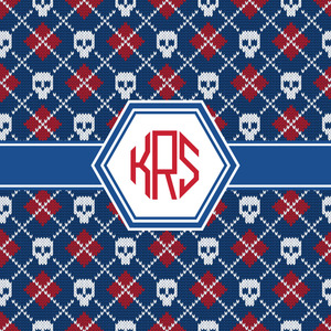Knitted Argyle & Skulls