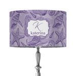 Sea Shells 12" Drum Lamp Shade - Fabric (Personalized)