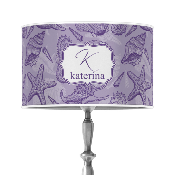 Custom Sea Shells 12" Drum Lamp Shade - Poly-film (Personalized)