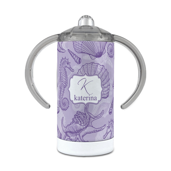 Custom Sea Shells 12 oz Stainless Steel Sippy Cup (Personalized)