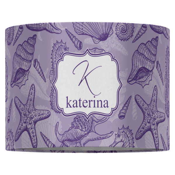 Sea Shells 16" Drum Lampshade - FRONT (Fabric)