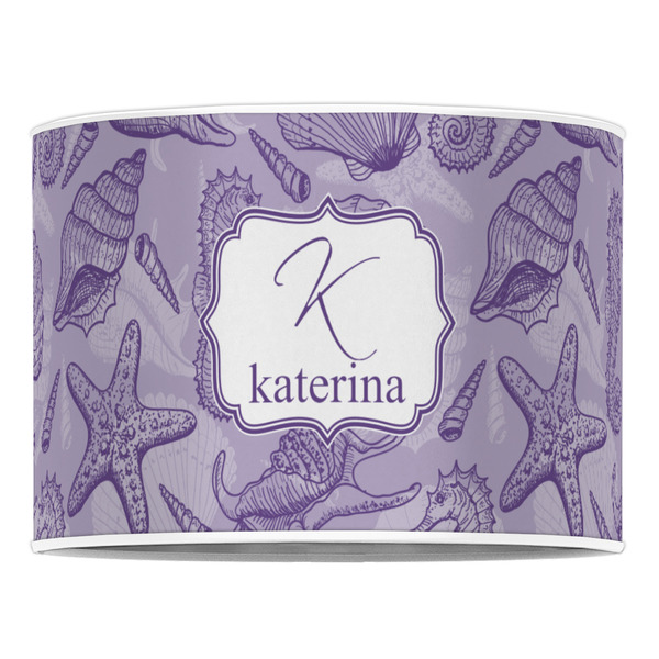 Sea Shells 16" Drum Lampshade - FRONT (Poly Film)