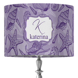 Sea Shells 16" Drum Lamp Shade - Fabric (Personalized)