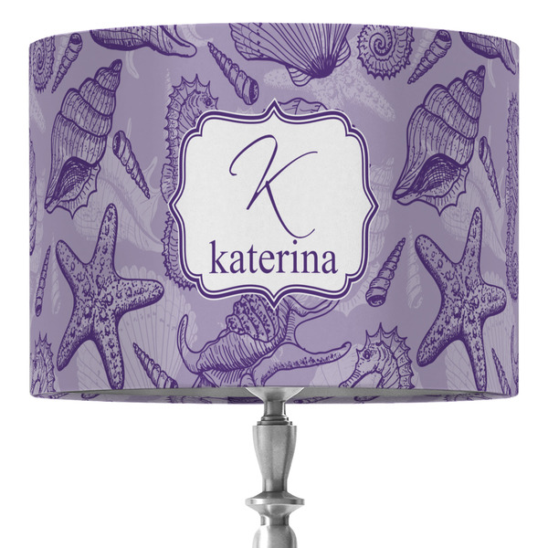 Custom Sea Shells 16" Drum Lamp Shade - Fabric (Personalized)