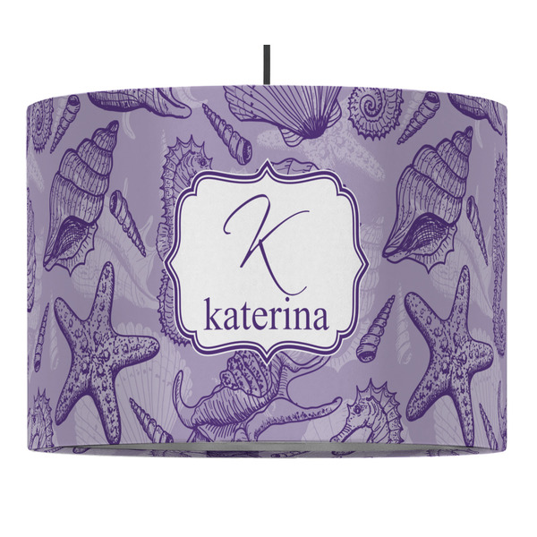 Sea Shells 16" Drum Lampshade - PENDANT (Fabric)