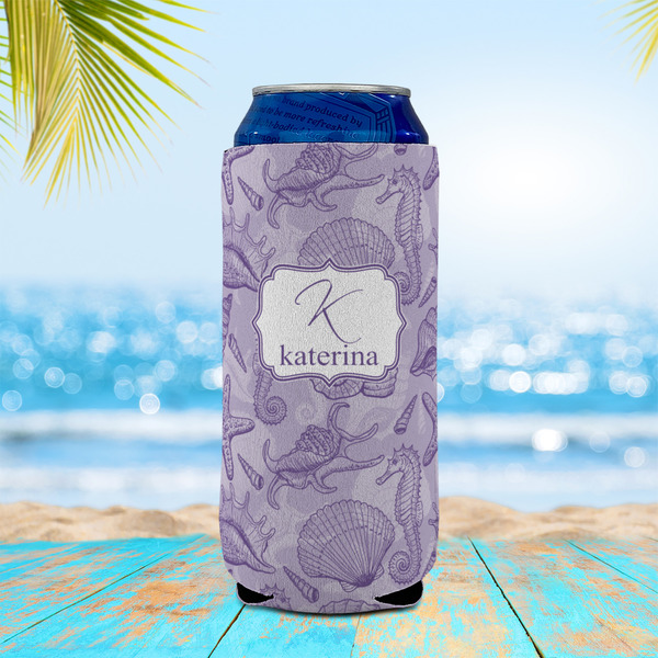 Sea Shells 16oz Can Sleeve - LIFESTYLE