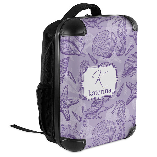 Sea Shells 18" Hard Shell Backpacks - ANGLED VIEW