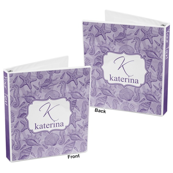 Sea Shells 3-Ring Binder Front and Back