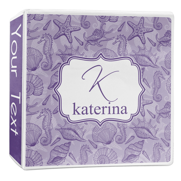 Custom Sea Shells 3-Ring Binder - 2 inch (Personalized)