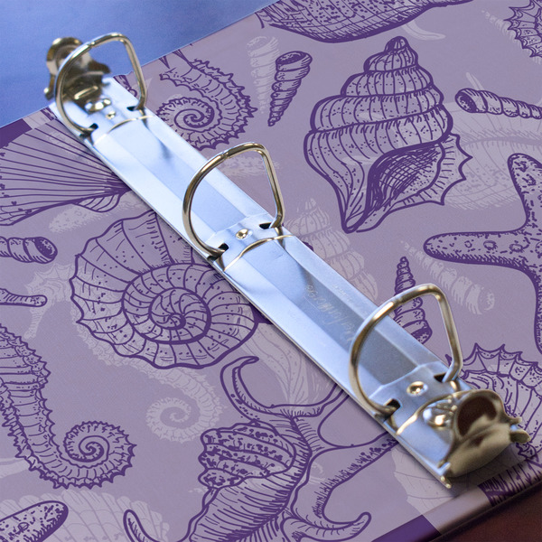 Sea Shells 3 Ring Binders - Full Wrap - 1" - DETAIL