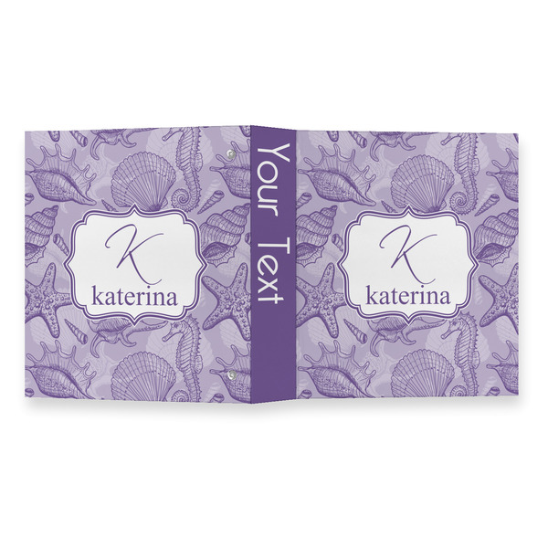Sea Shells 3 Ring Binders - Full Wrap - 1" - OPEN OUTSIDE