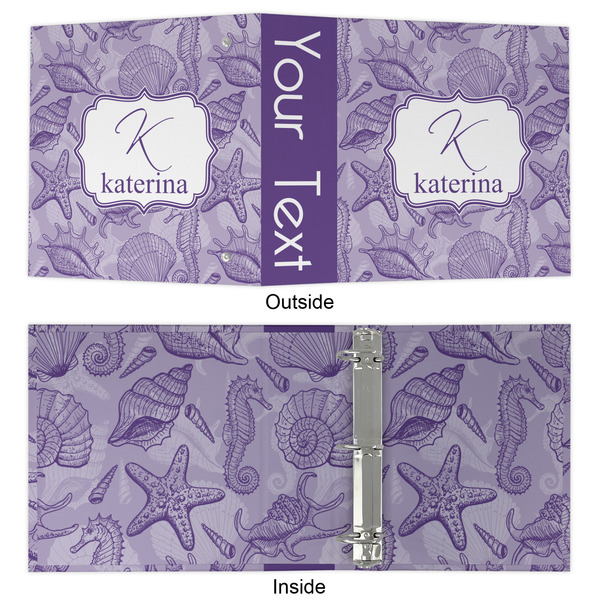 Sea Shells 3 Ring Binders - Full Wrap - 2" - APPROVAL