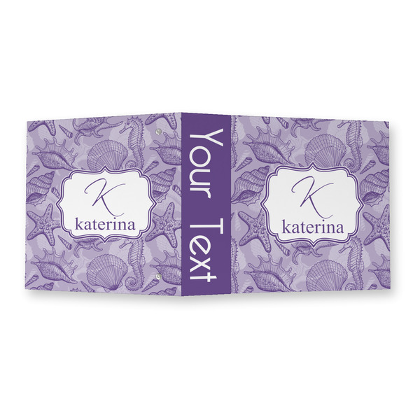 Sea Shells 3 Ring Binders - Full Wrap - 2" - OPEN OUTSIDE