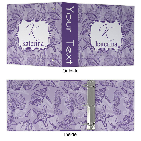 Sea Shells 3 Ring Binders - Full Wrap - 3" - APPROVAL