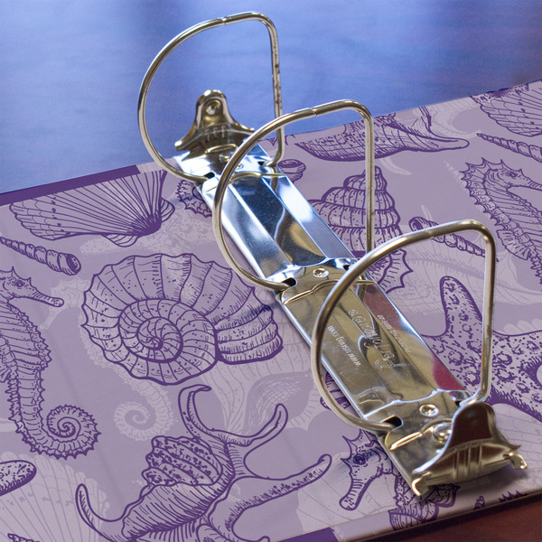 Sea Shells 3 Ring Binders - Full Wrap - 3" - DETAIL