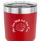 Sea Shells 30 oz Stainless Steel Ringneck Tumbler - Red - CLOSE UP
