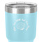 Sea Shells 30 oz Stainless Steel Ringneck Tumbler - Teal - Close Up