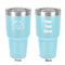 Sea Shells 30 oz Stainless Steel Ringneck Tumbler - Teal - Double Sided - Front & Back