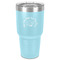 Sea Shells 30 oz Stainless Steel Ringneck Tumbler - Teal - Front