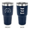 Sea Shells 30 oz Stainless Steel Tumbler - Navy - Double Sided (Personalized)