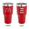 Sea Shells 30 oz Stainless Steel Ringneck Tumblers - Red - Double Sided - APPROVAL