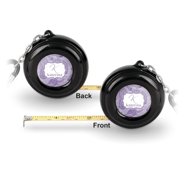 Sea Shells 6-Ft Pocket Tape Measure with Carabiner Hook - Front and Back
