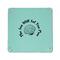Sea Shells 6" x 6" Teal Leatherette Snap Up Tray - APPROVAL