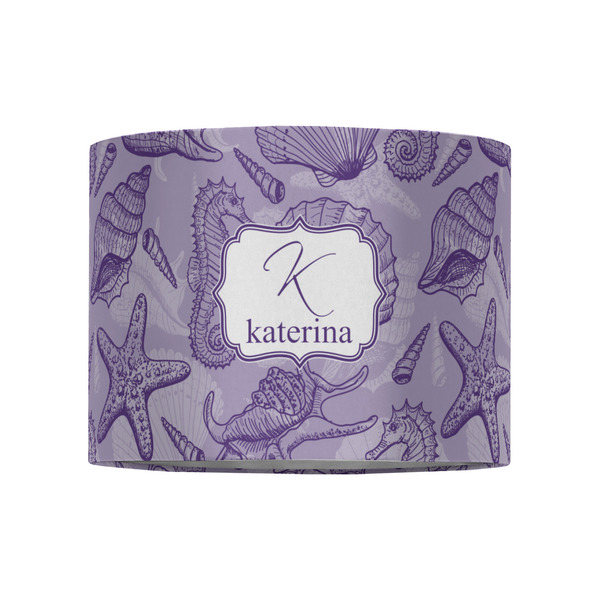 Sea Shells 8" Drum Lampshade - FRONT (Fabric)