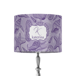 Sea Shells 8" Drum Lamp Shade - Fabric (Personalized)