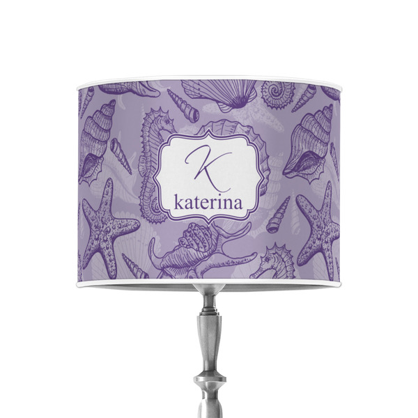 Sea Shells 8" Drum Lampshade - ON STAND (Poly Film)