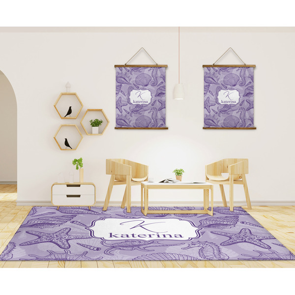 Sea Shells 8'x10' Indoor Area Rugs - IN CONTEXT