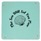 Sea Shells 9" x 9" Teal Leatherette Snap Up Tray - APPROVAL
