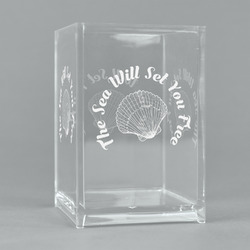 Sea Shells Acrylic Pen Holder (Personalized)