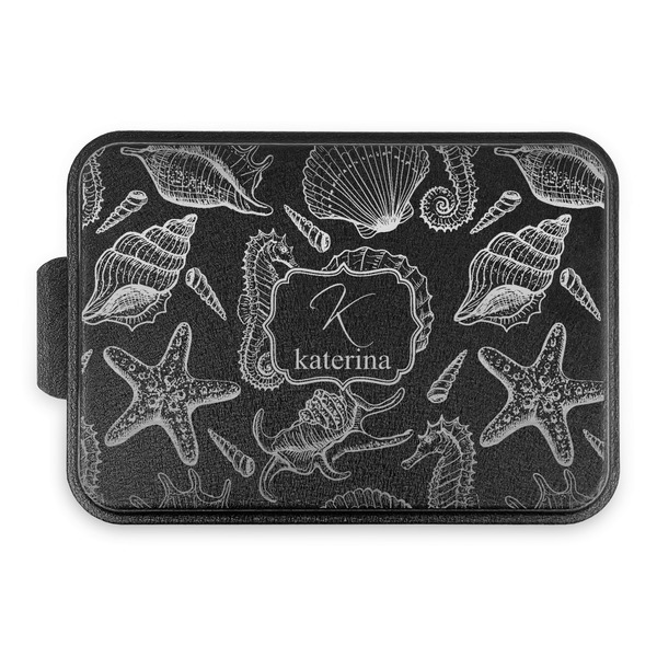 Sea Shells Aluminum Baking Pan - Black Lid - FRONT