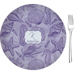 Sea Shells Glass Appetizer / Dessert Plate 8" (Personalized)
