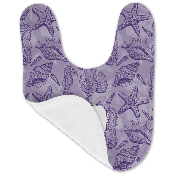 Sea Shells Baby Bib - AFT folded