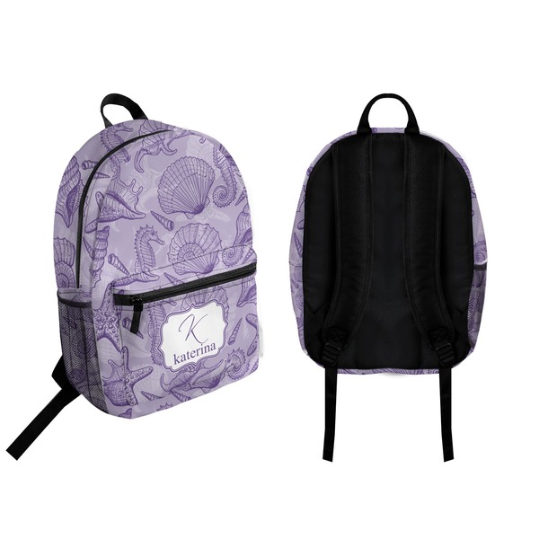 Sea Shells Backpack front and back - Apvl