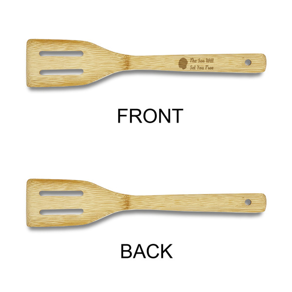 Sea Shells Bamboo Slotted Spatulas - Single Sided - APPROVAL